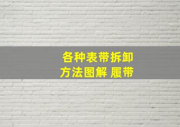 各种表带拆卸方法图解 履带